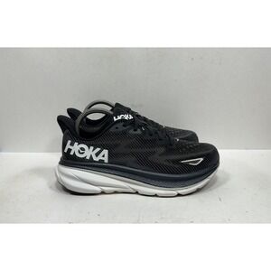 Hoka One One Women's Clifton 9 1127896 BWHT Black Running Shoes Sneakers Sz 8.5